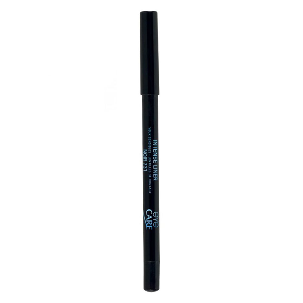 eye CARE Intense Liner, schwarz. Stift mit Text. Für empfindliche Augen. Produktname und Marke sichtbar.
