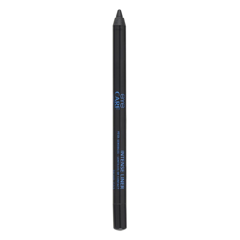 Zwarte eyeliner-stift. Opschrift: Eye Care, Intense Liner. Voor gevoelige ogen en contactlensdragers.