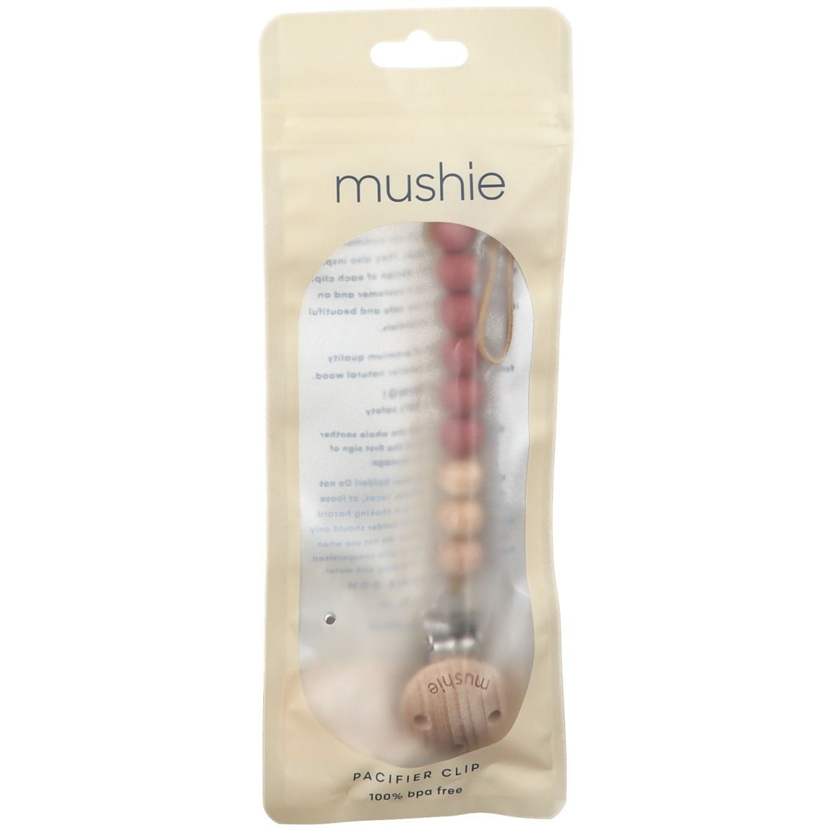 Mushie Speenkoord EVA - Redwood / Hout (look) - 100% siliconen kralen