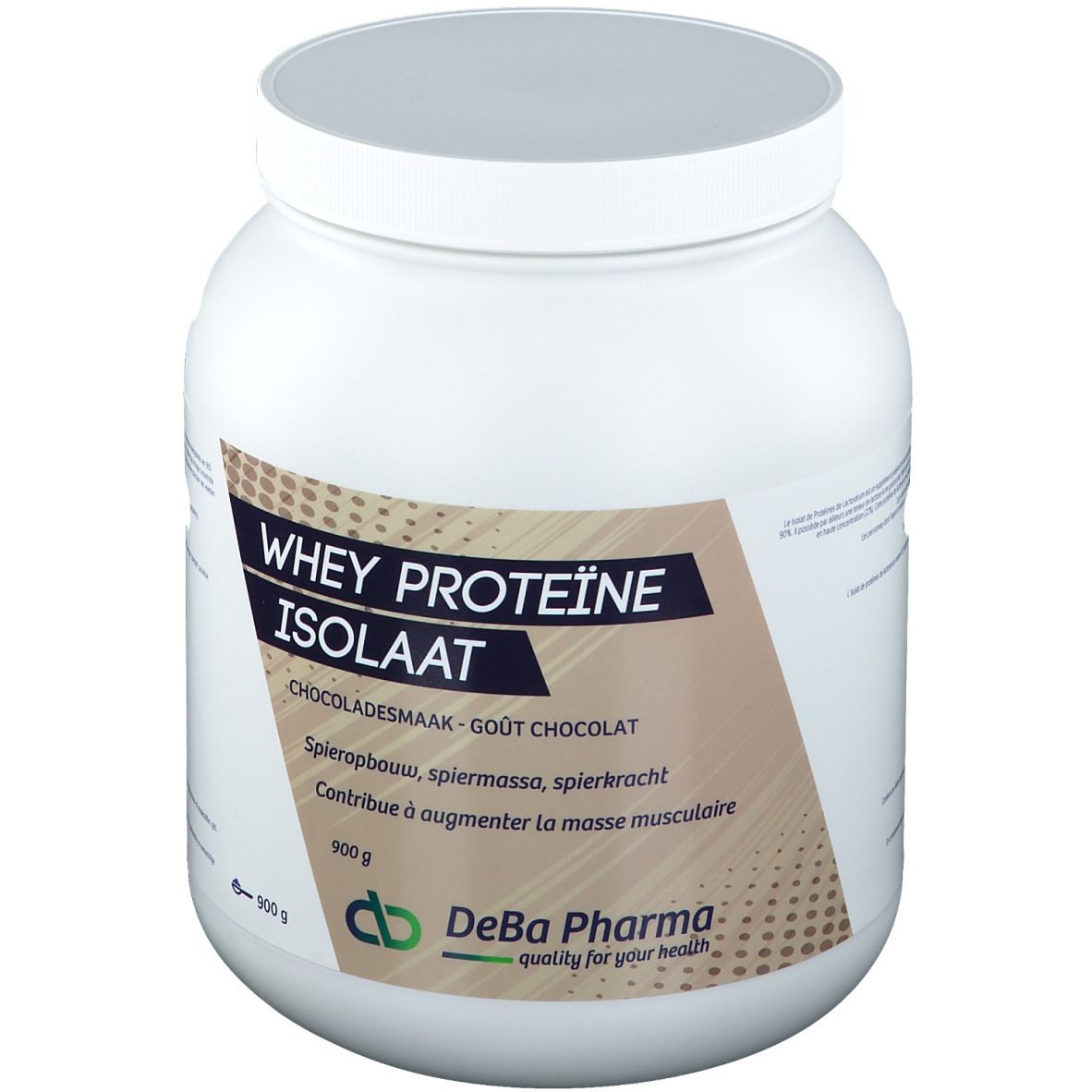 DeBa Pharma Whey Protein Isolaat Chocolat 900 g