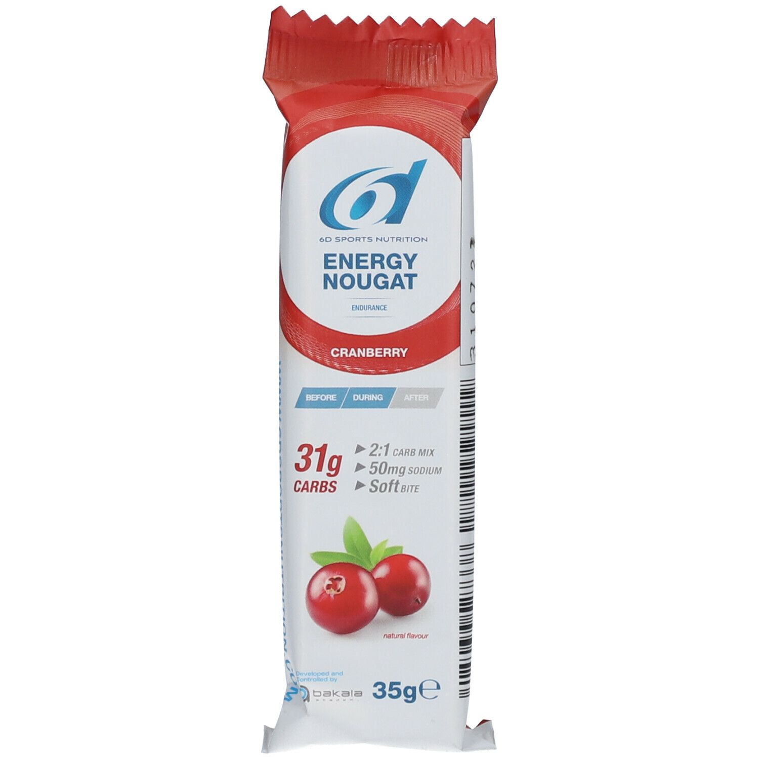 6D Sports Nutrition Energy Nougat Cranberry