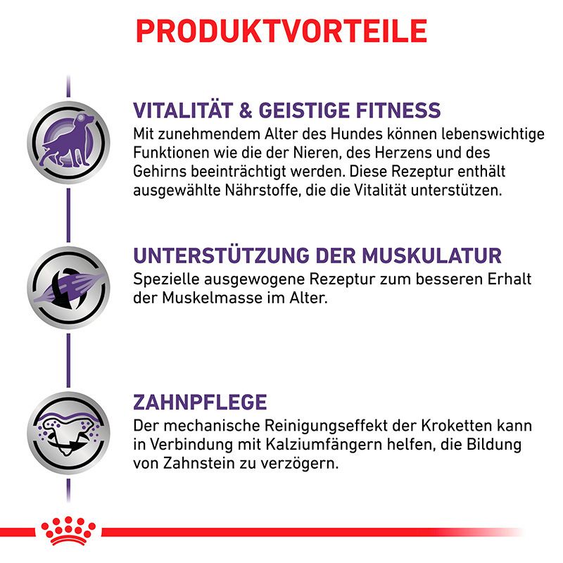 Seitenansicht eines 3,5 kg Beutels Royal Canin Mature Consult Katzenfutter.
