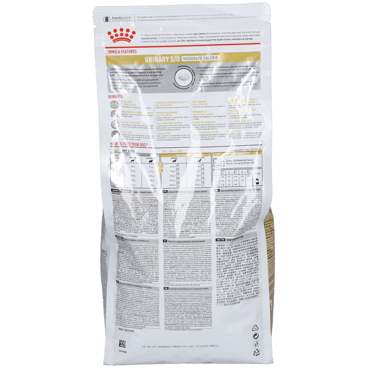 Royal Canin Canine Urinary Moderate Calorie 1,5kg 1,5 kg Pellets