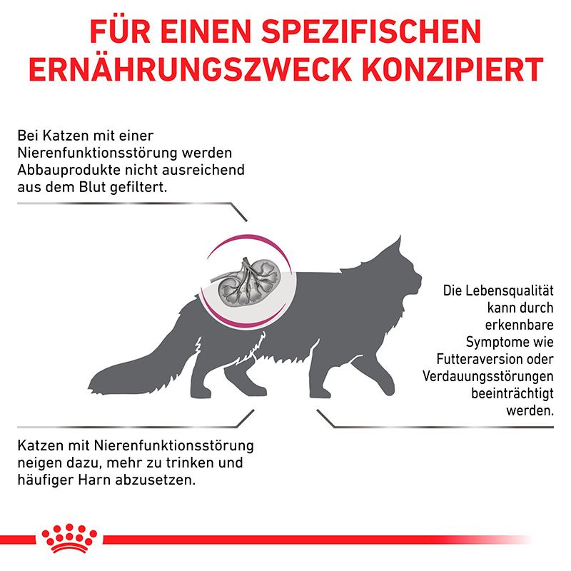 ROYAL CANIN Veterinary Renal für Katzen mit Nierenproblemen.