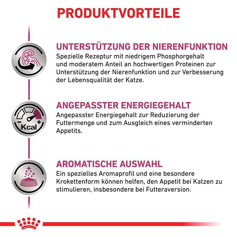 ROYAL CANIN Renal Special: Produktvorteile für Katzen.