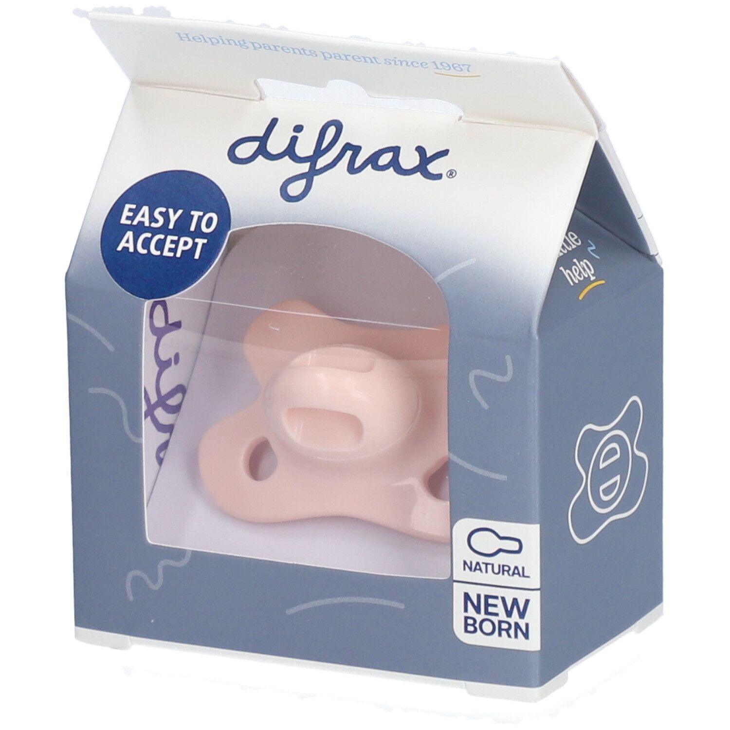 Difrax Fopspeen Blossom Natural Newborn 1 St Schnuller