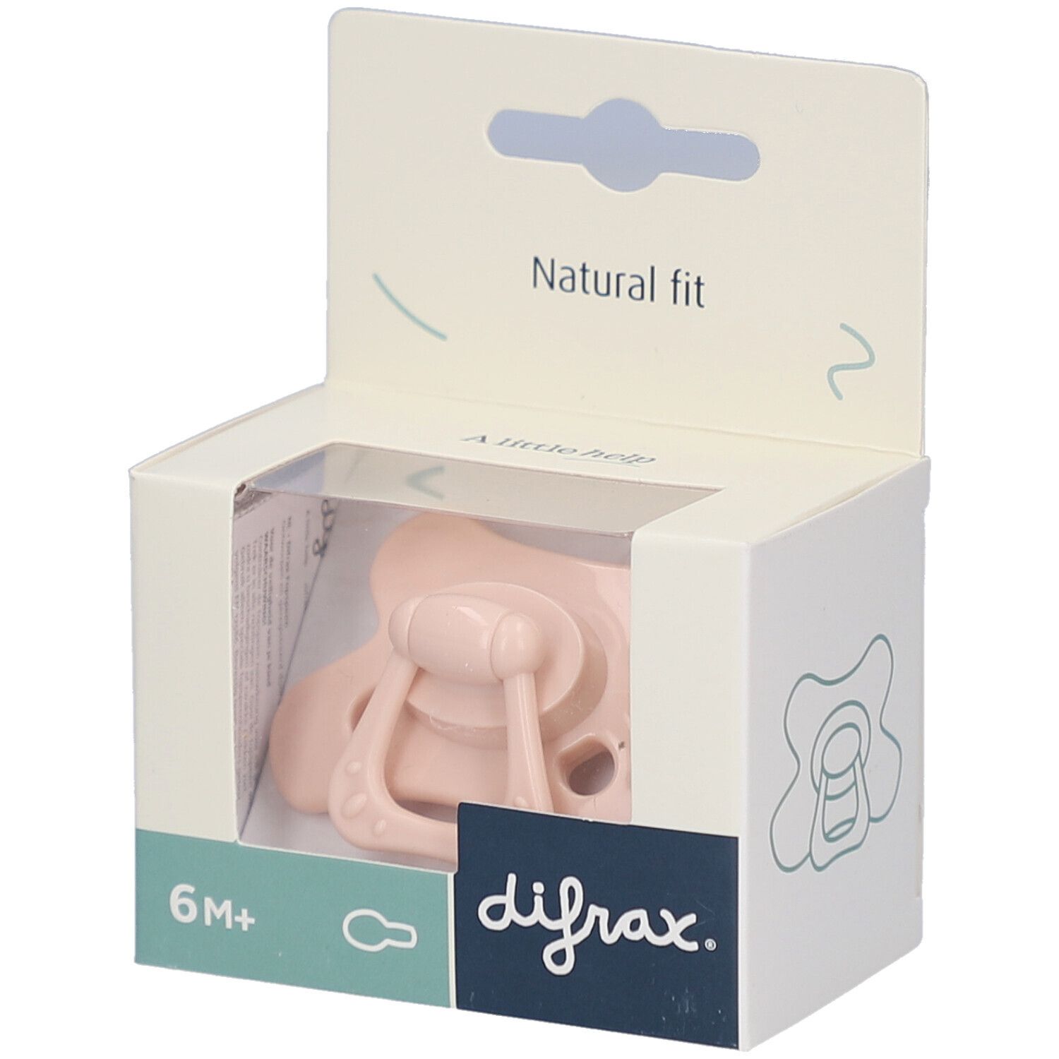 Difrax Fopspeen Natural 6m+ Uni/pure Assorti 1st 1 St Sauger