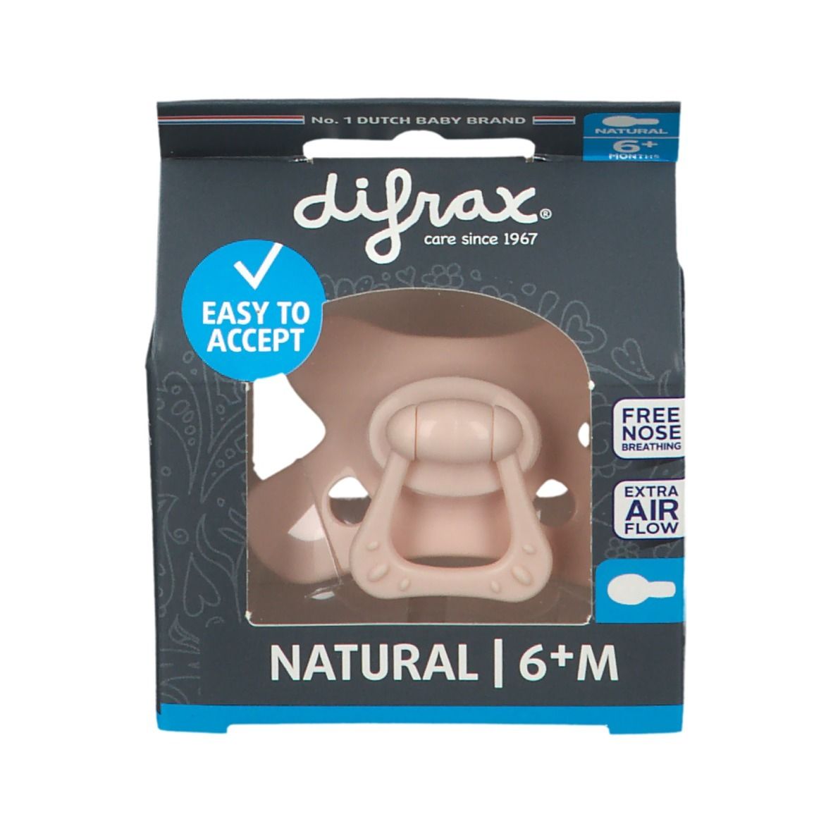 difrax® Schnuller Natural Newborn - Blossom