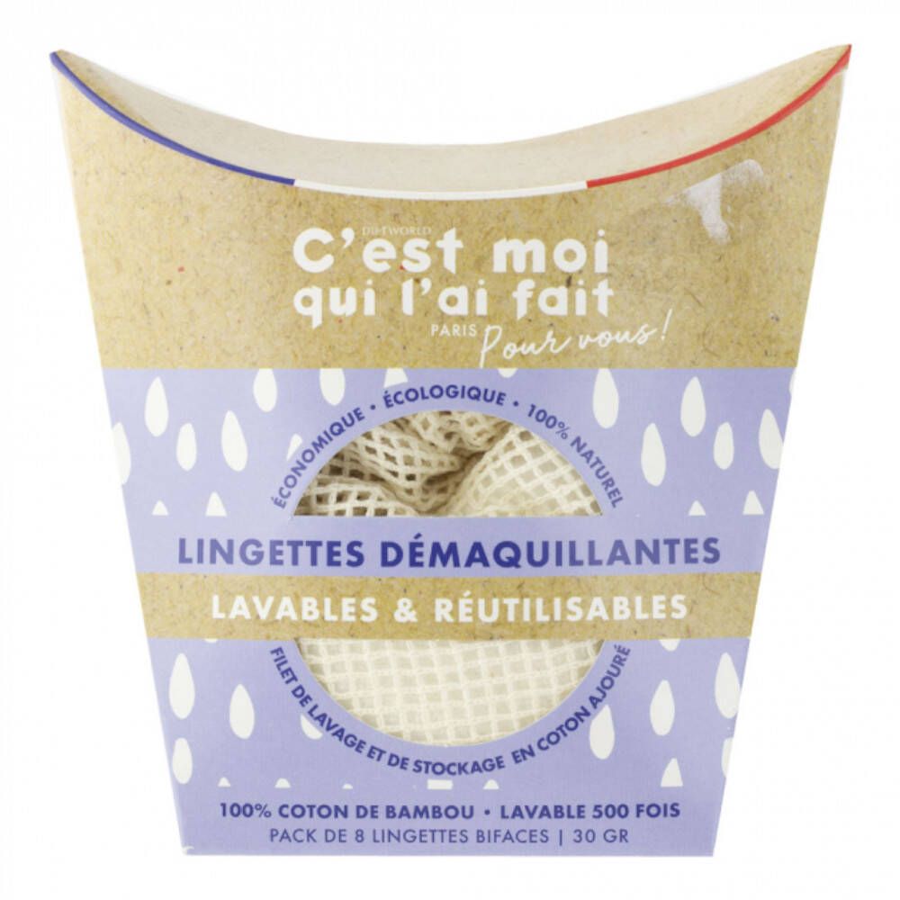 C'est MOI QUI L'ai Fait Lingettes démaquillantes lavables et réutilisables