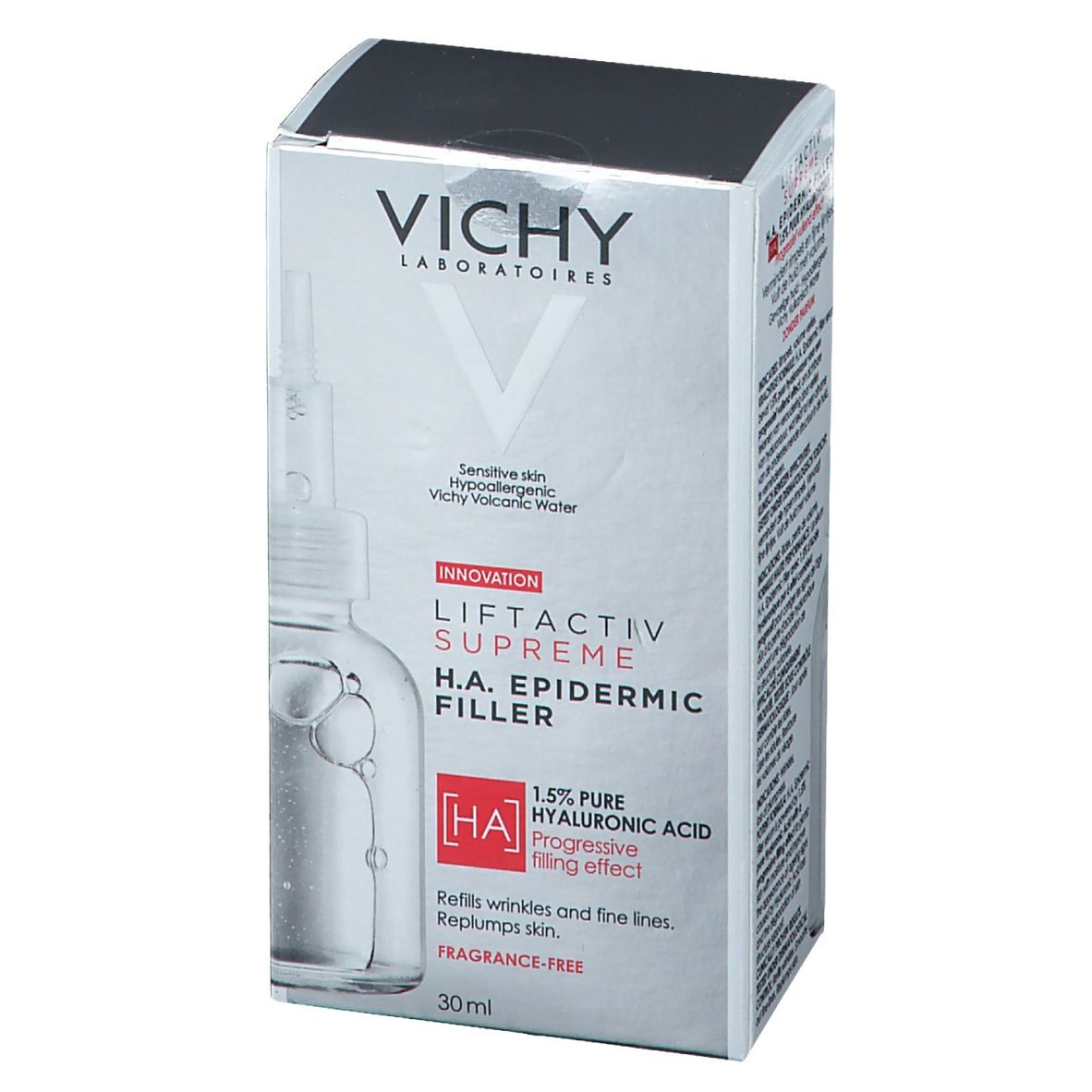 Vichy Liftactiv Supreme H.A. Epidermic Filler verpakking. Voorkant.