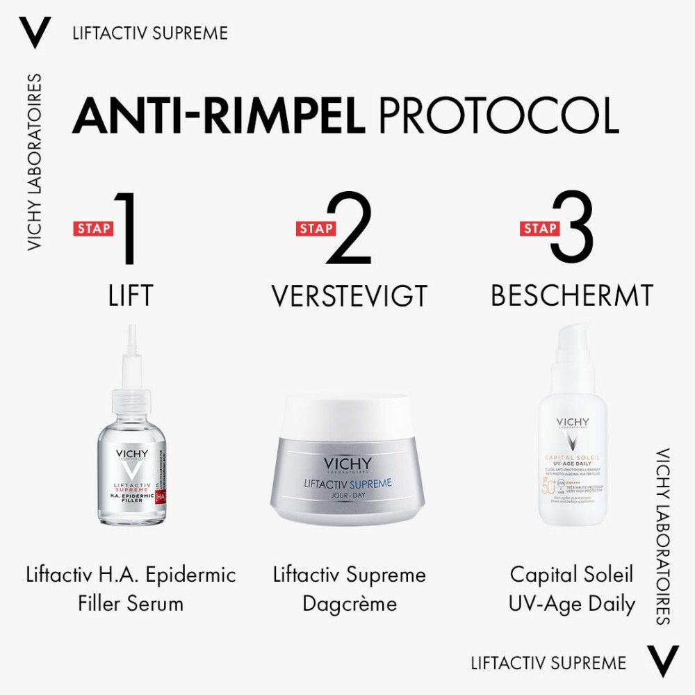 Vichy Liftactiv Supreme anti-rimpel protocol. 3 producten.