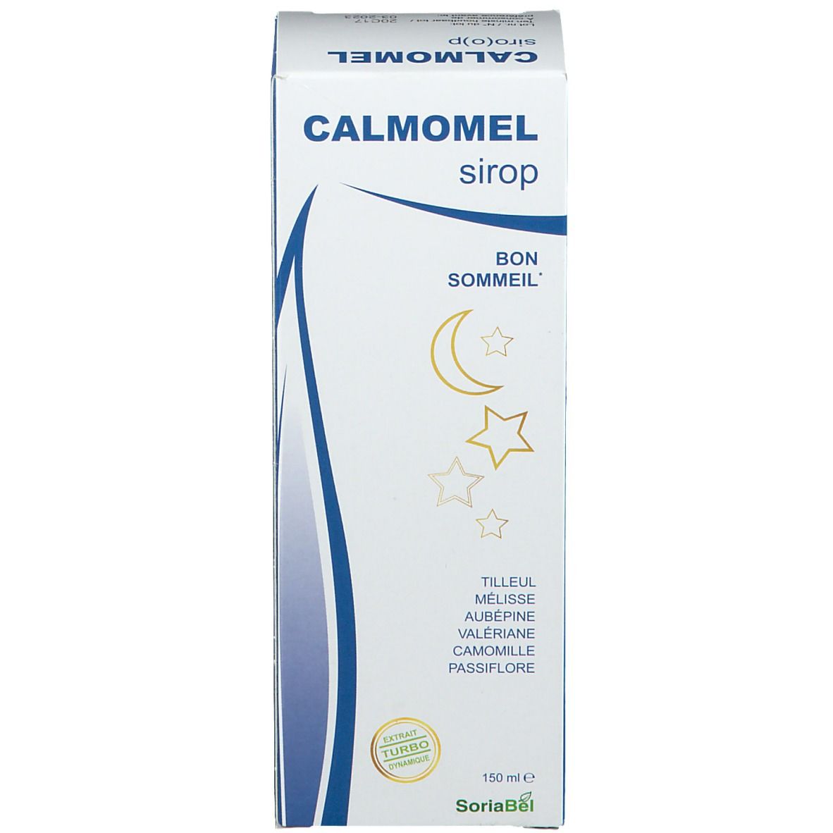 Witte verpakking met productnaam en maansymbool. Bevat ingrediëntenlijst.