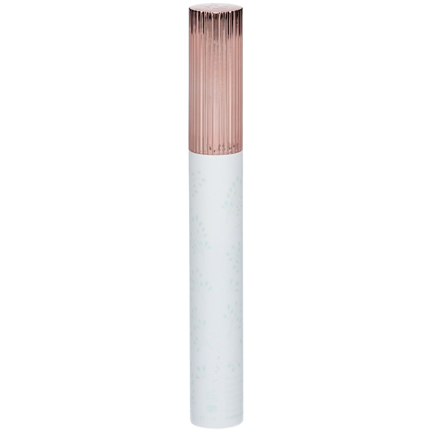 Tube de mascara noir avec bouchon rose doré. Inscription : CENT PUR CENT.