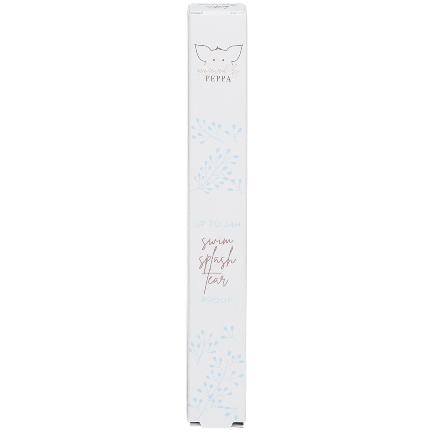 Emballage fin et haut avec logo et inscription : swim, splash, tear proof.