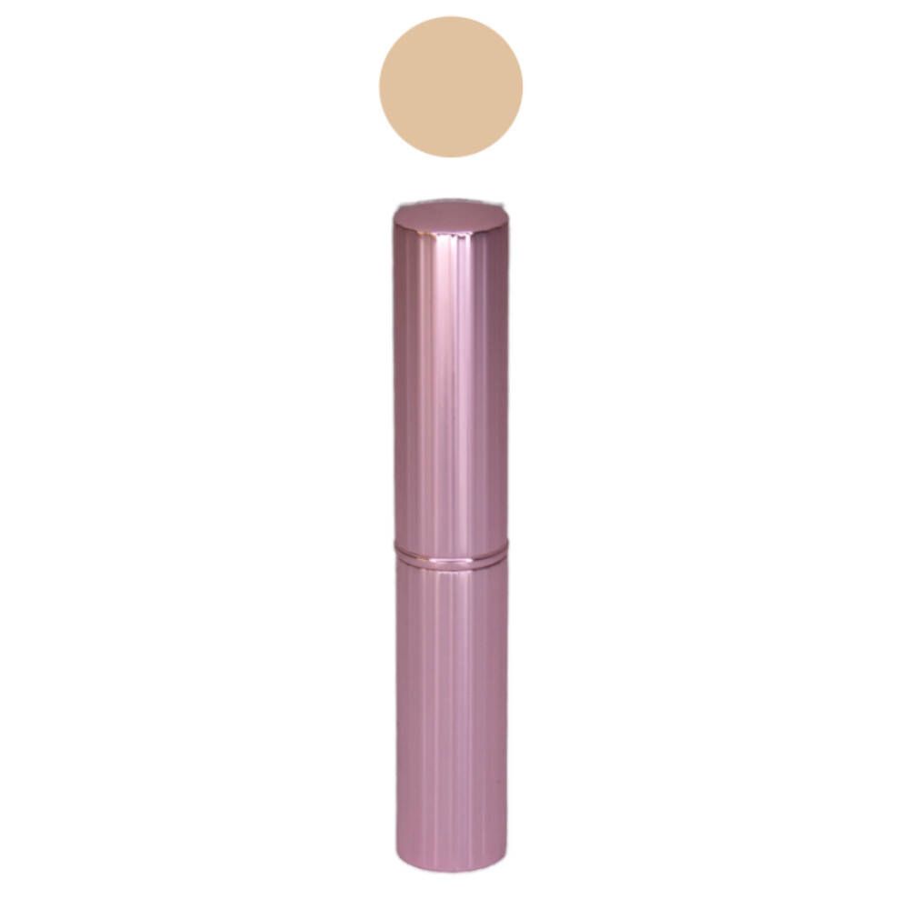 Stick correcteur rose avec nuance claire. Forme cylindrique, surface cannelée.