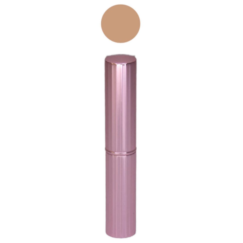 Bâton de correcteur rose avec une touche marron clair au-dessus.