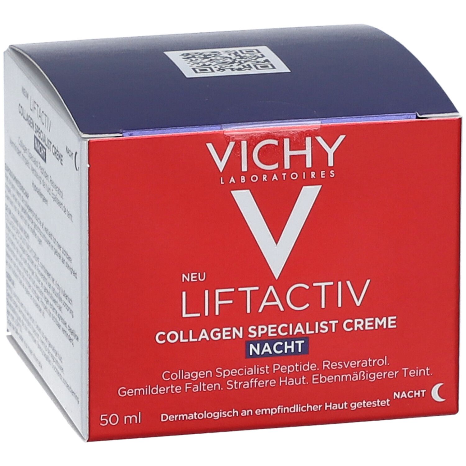 Emballage. Vichy Liftactiv Collagen Specialist Crème Nuit. 50 ml. Texte.