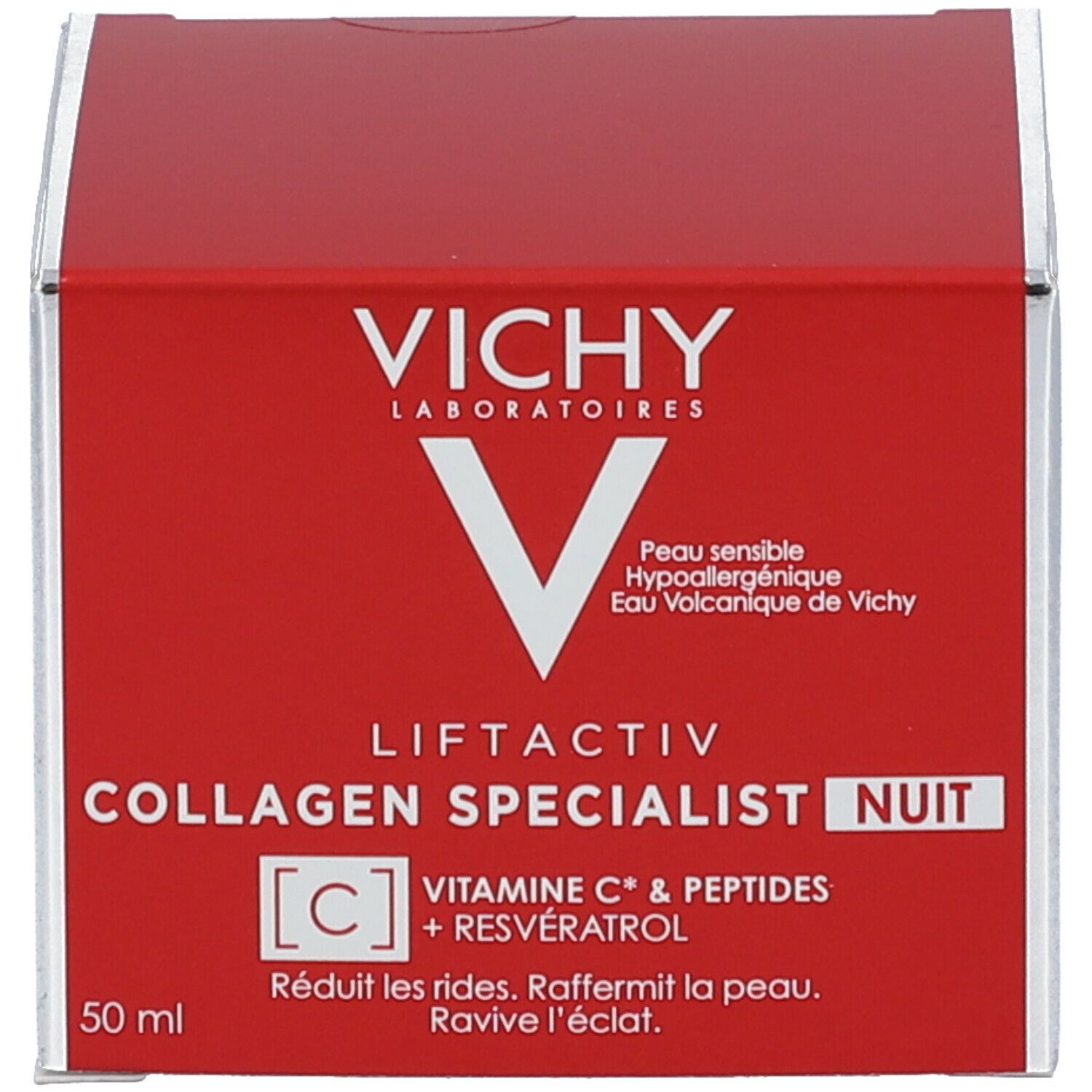 Emballage. Vichy Liftactiv Collagen Specialist Nuit. 50 ml. Texte.