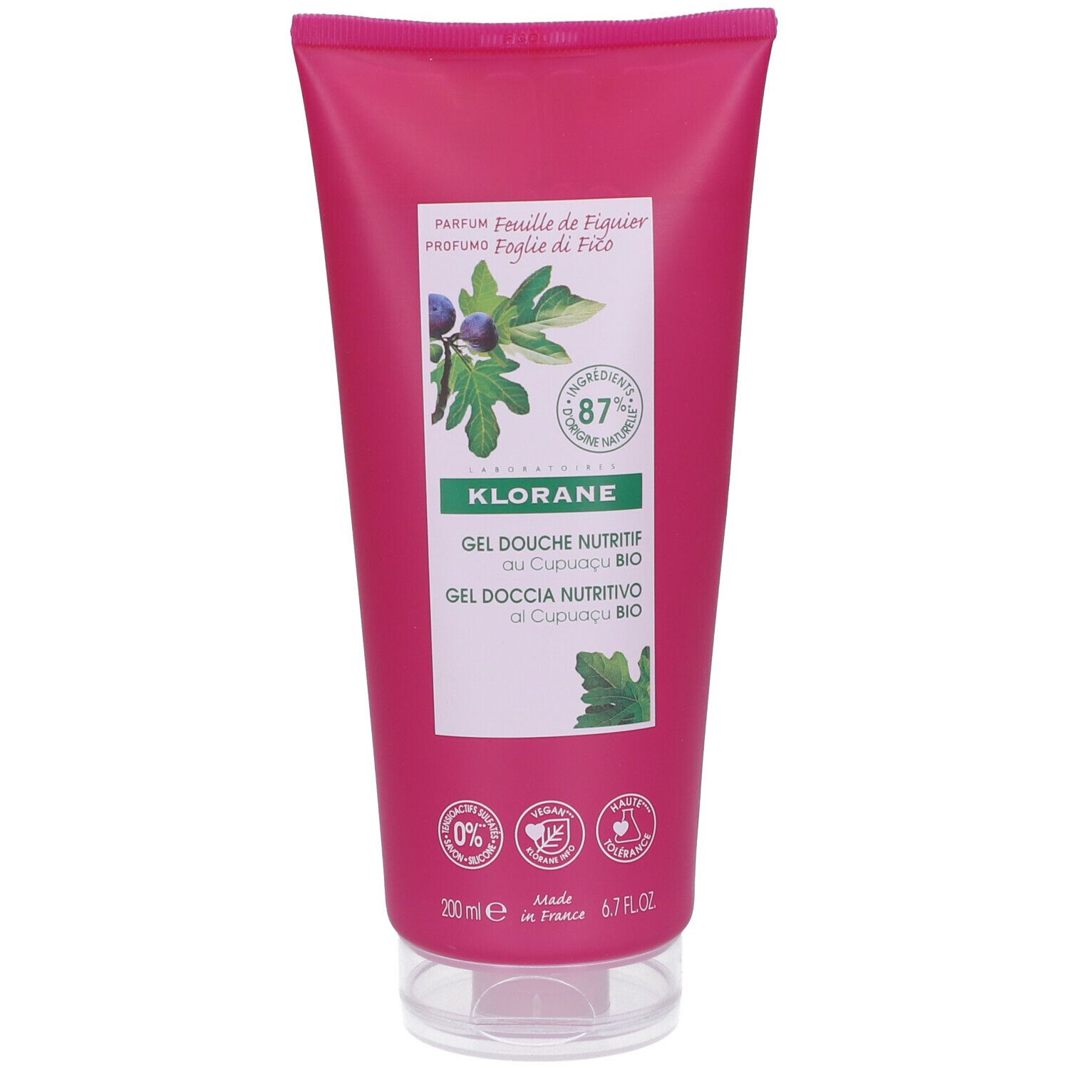 Klorane Voedende Douchegel Cupuaçu Bio - Vijgenblad Nieuwe Formule 200ml 200 ml Duschgel