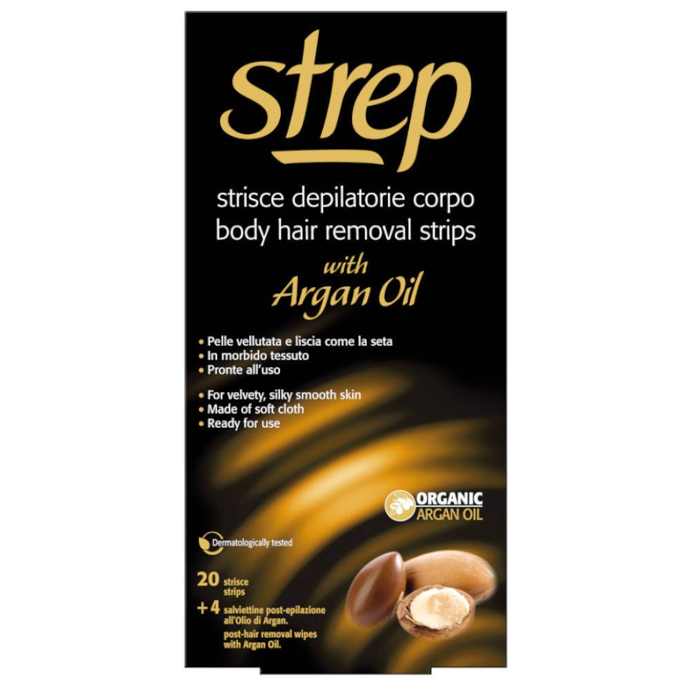 strep body hair removal strips avec Argan Oil