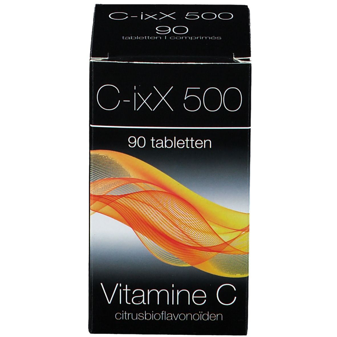 C-ixX 500 Vitamine C doos. 90 tabletten. Opschrift: Vitamine C, citrusbioflavonoïden.
