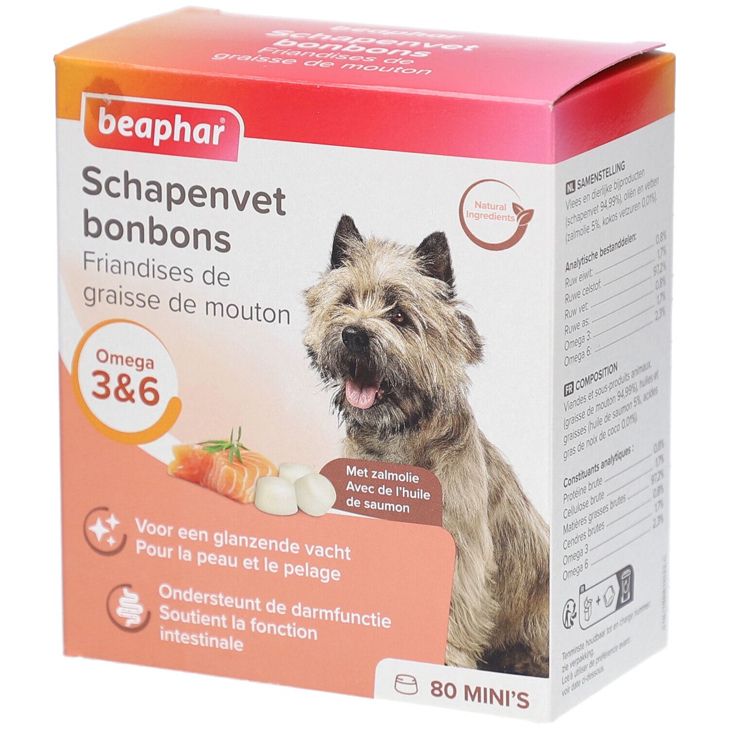 Beaphar® Lachs-Schaf-Fett-Snacks Mini Hund