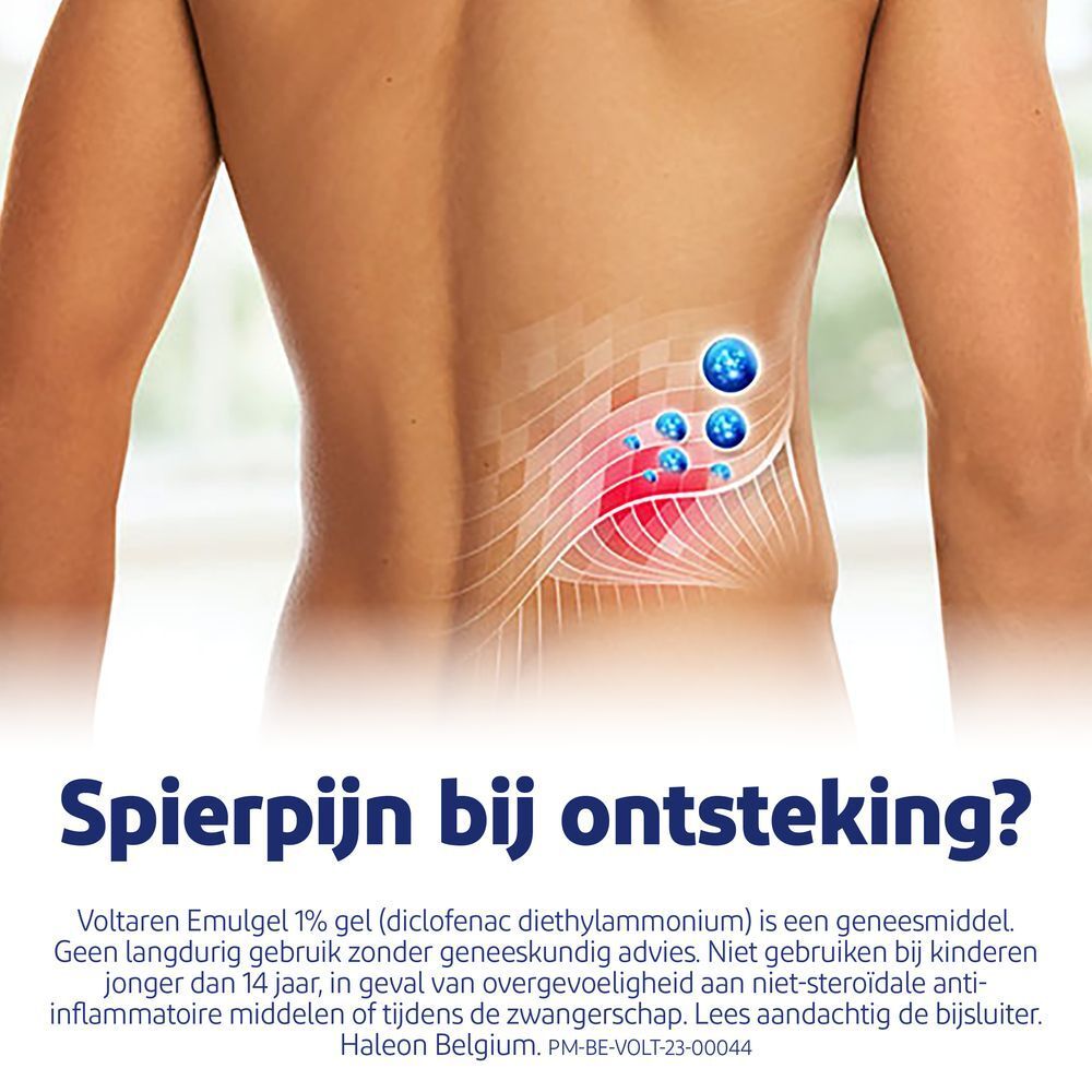 Rug met pijn punten. Tekst: Spierpijn.
