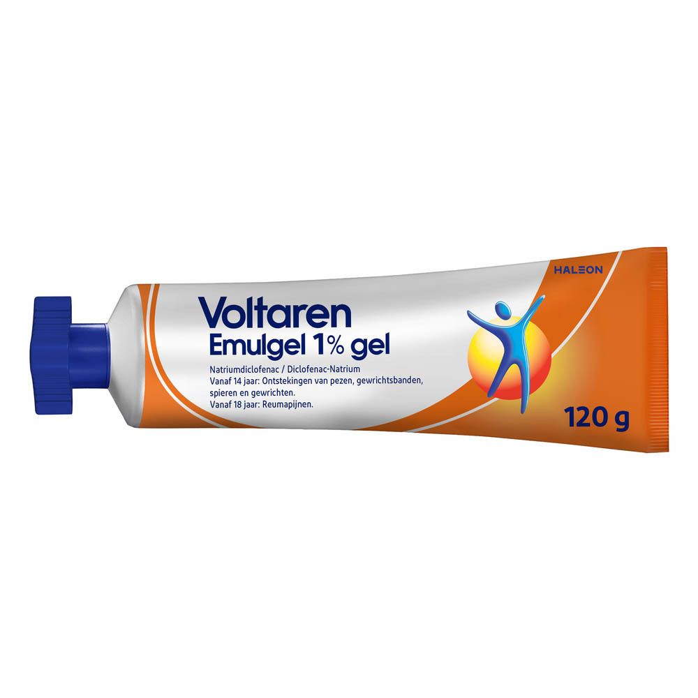Tube Voltaren Emulgel 1% gel met blauwe dop. 120g.