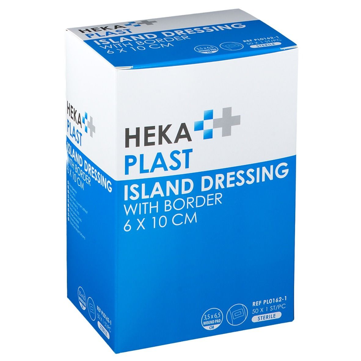 Heka Plast Island Dressing With border 6 x 10 cm