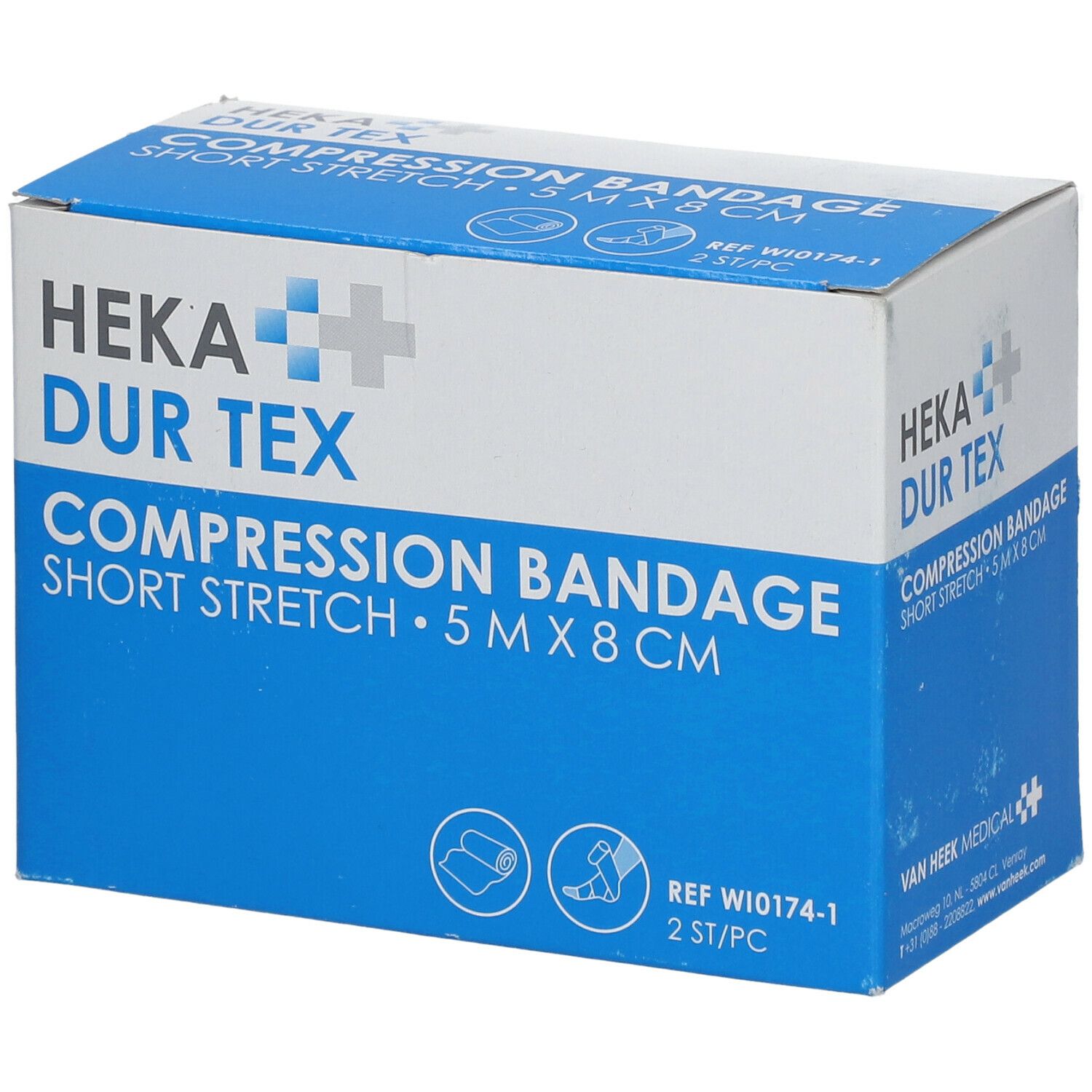 Heka DUR TEX Pansement de compression 5 m x 8 cm