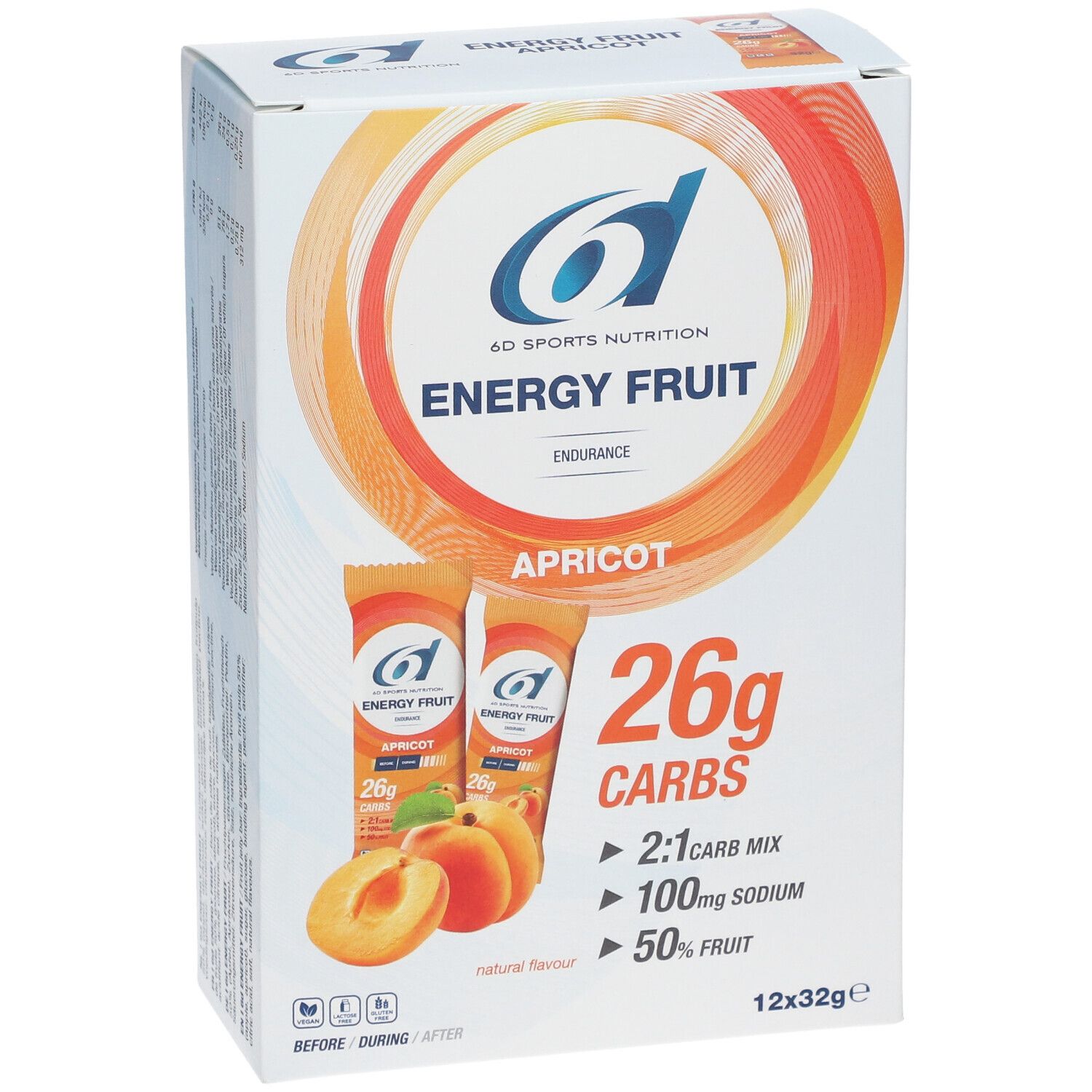 6D Sports Nutrition Energy Frucht Abricot