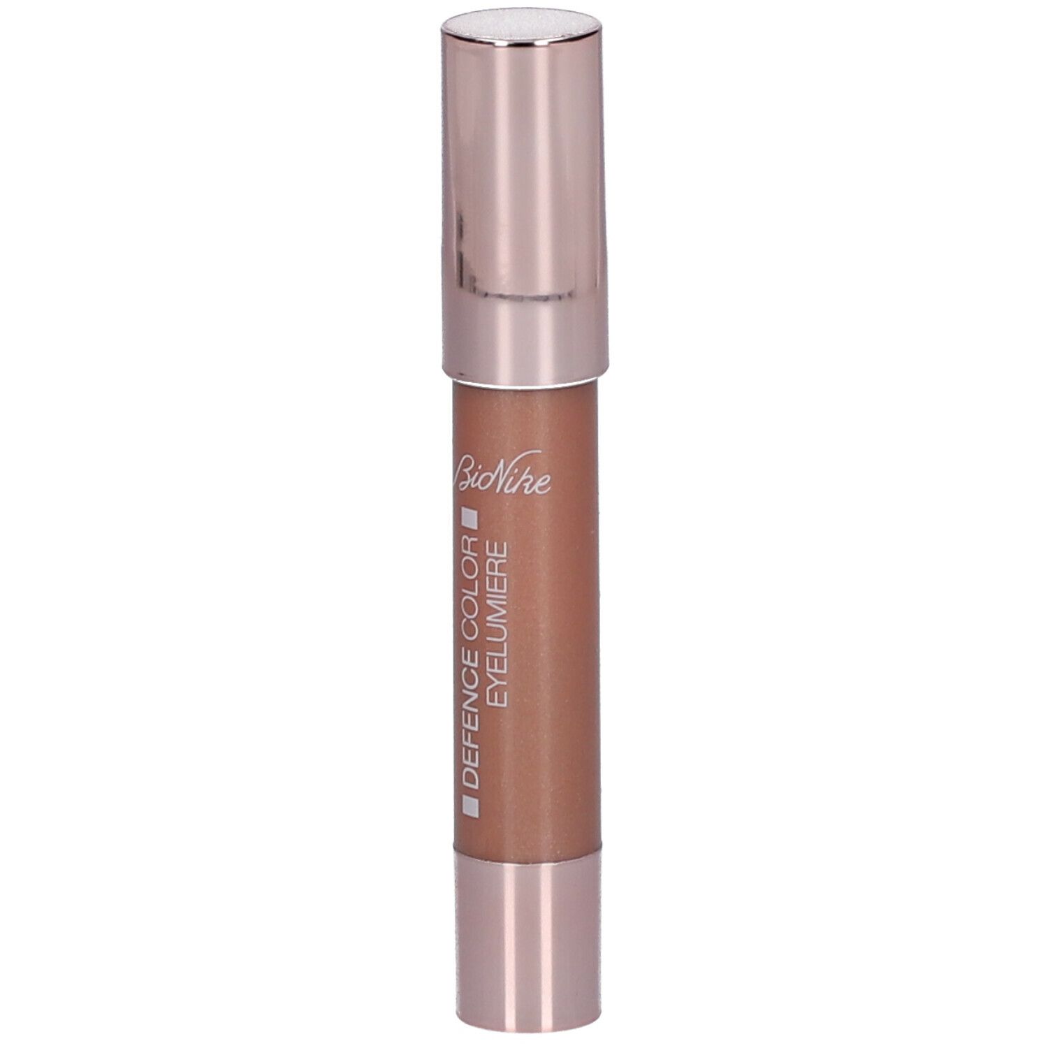 BioNike DEFENCE COLOR Eyelumiere, perzik. Potlood met roségouden dop. Productweergave.