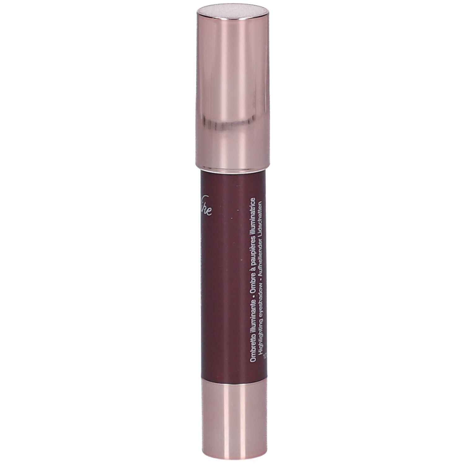 Crayon Eyelumiere Marsala, capuchon et base or rose. Marque BioNike, inscription DEFENCE COLOR EYELUMIERE.