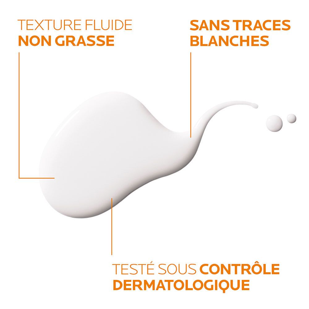 Witte vloeistof. Niet vet, geen witte strepen. Getest onder dermatologische controle.