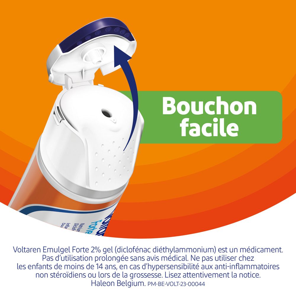 Gros plan du bouchon du tube. Texte : Bouchon facile.