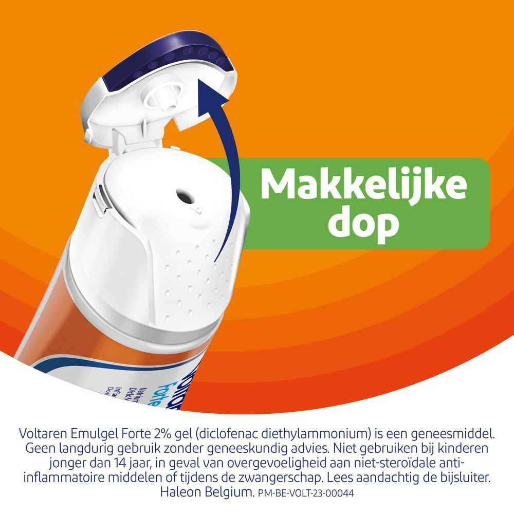 Close-up van de tube. Tekst: Makkelijke dop.