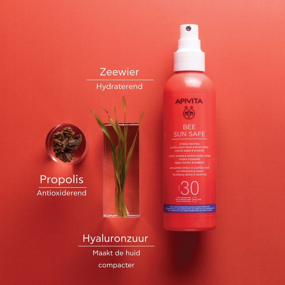 Flesje met ingrediënten: zeewier, propolis, hyaluronzuur.