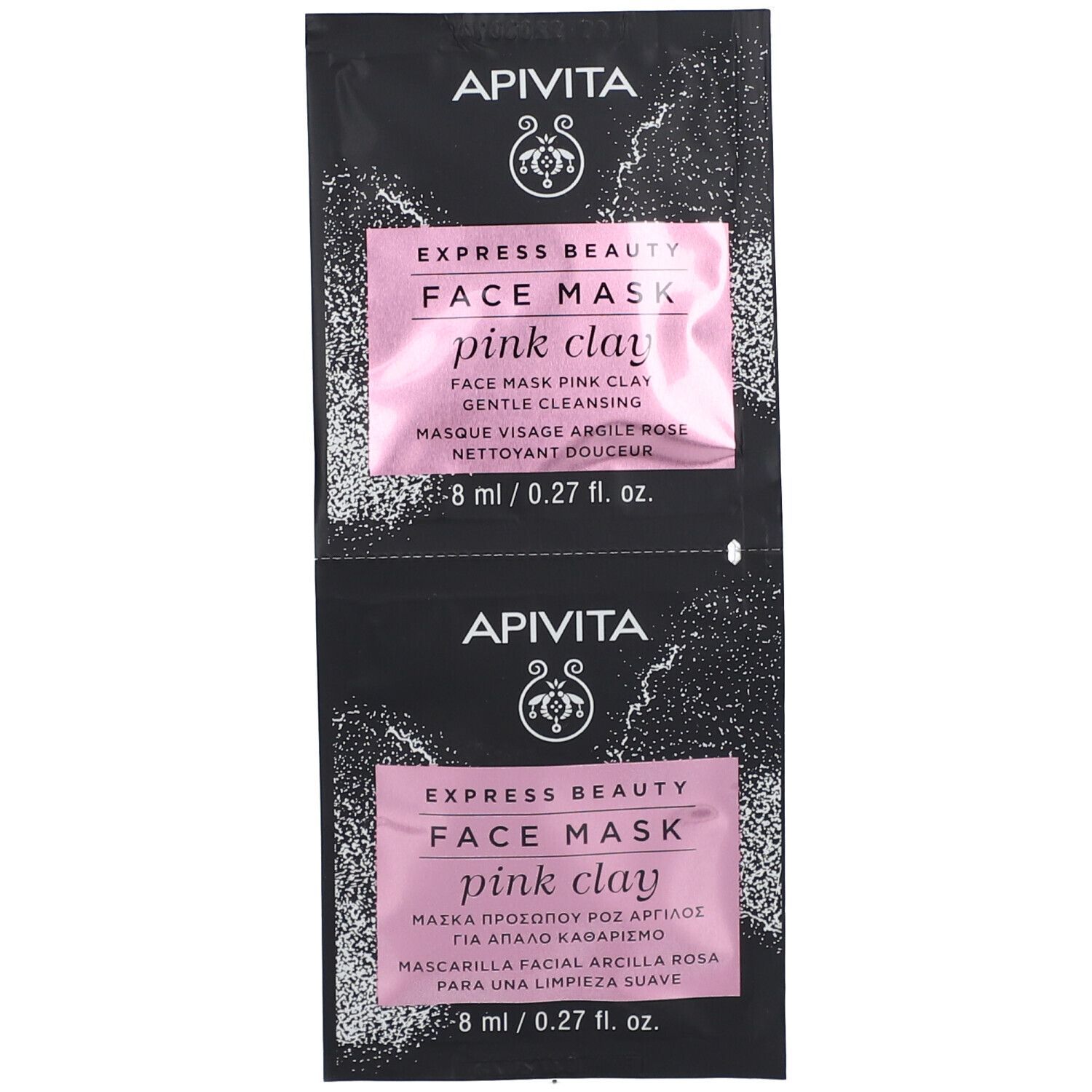 Apivita Express Beauty Face Mask Pink Clay Gentle Cleansing 2x8 ml Gesichtsmaske