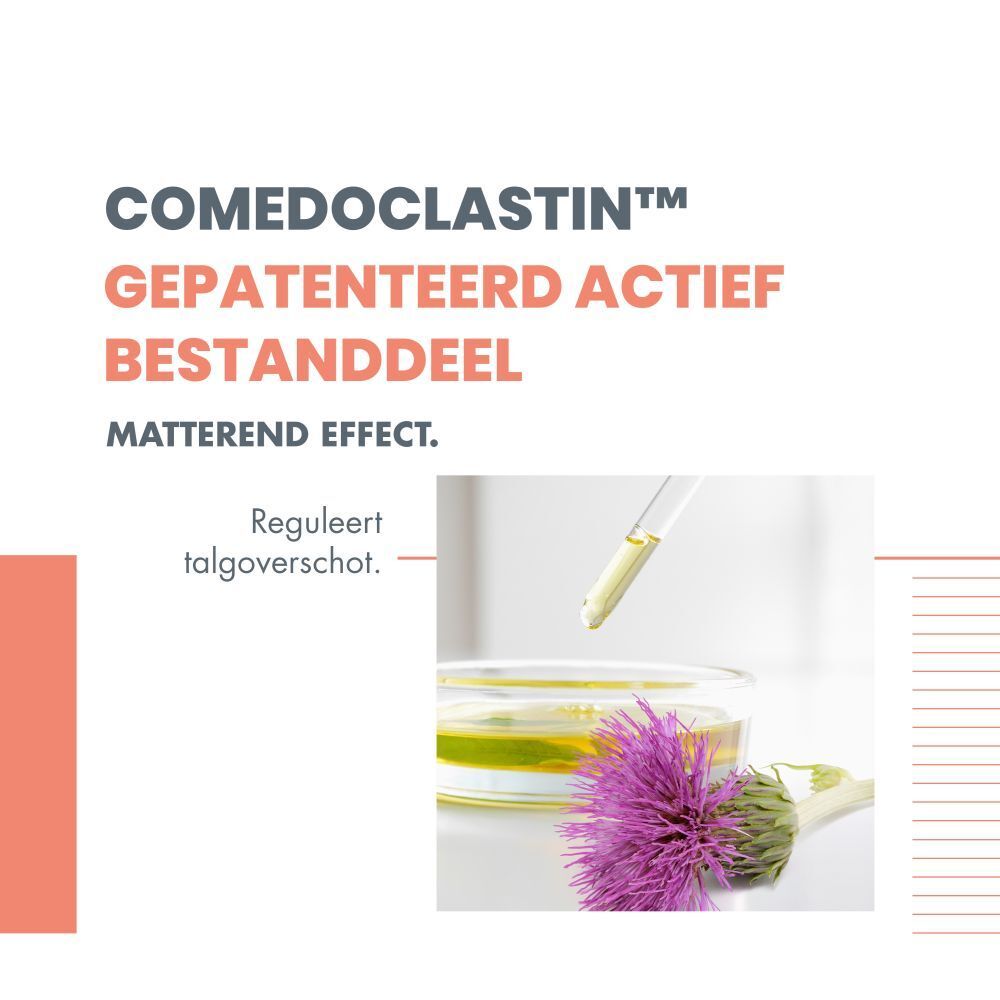 Voorkant van de tube Avène Cleanance reinigingsgel. Tekst in het Nederlands. Reinigt, matteert, voor gezicht en lichaam.
