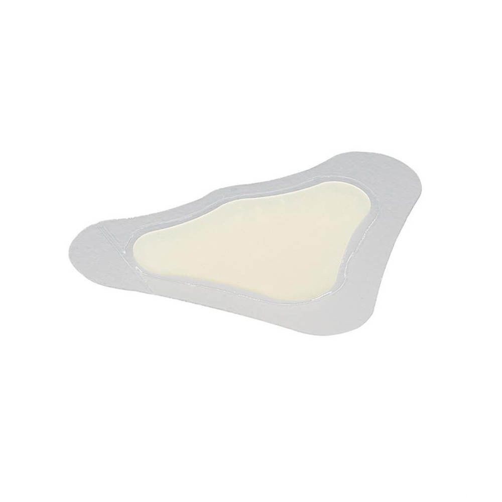 Pansement anti-ampoule individuel, beige avec bords arrondis. Forme pour les soins des pieds.