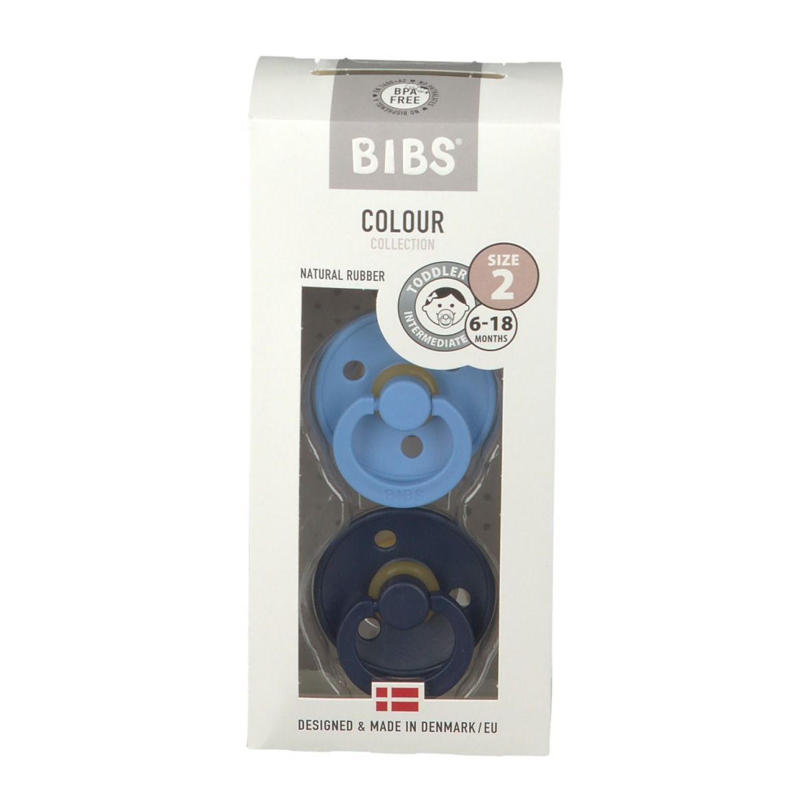 BIBS® BIBS® COLOUR Himmelblau - Deep Space 6 - 18 Monate Größe 2