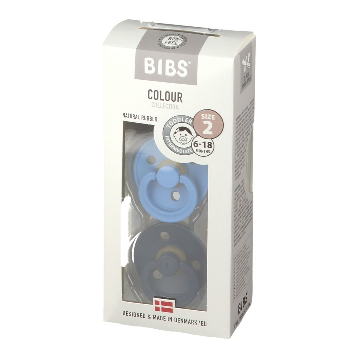 BIBS® BIBS® COLOUR Himmelblau - Deep Space 6 - 18 Monate Größe 2