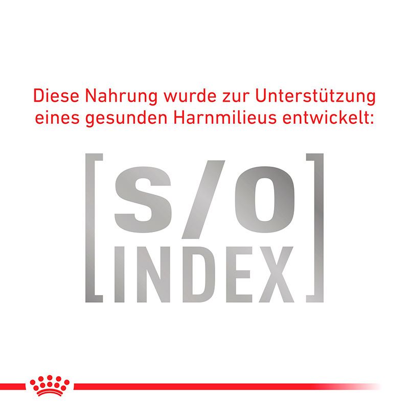 Diese Nahrung wurde zur Unterstützung eines gesunden Harnmilieus entwickelt: S/O INDEX