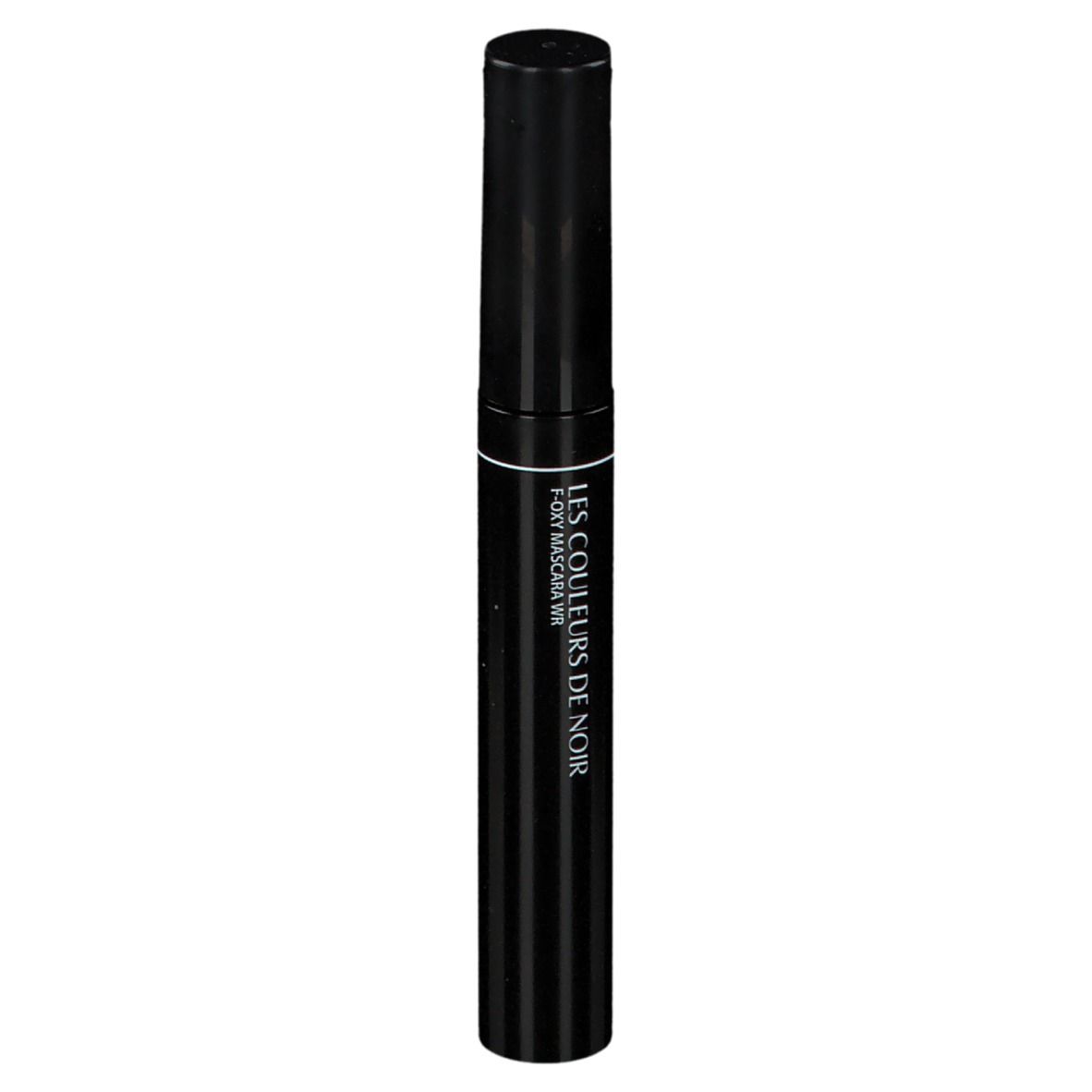 Schwarze Mascarahülse. Aufschrift: LES COULEURS DE NOIR Foxy Mascara 02.