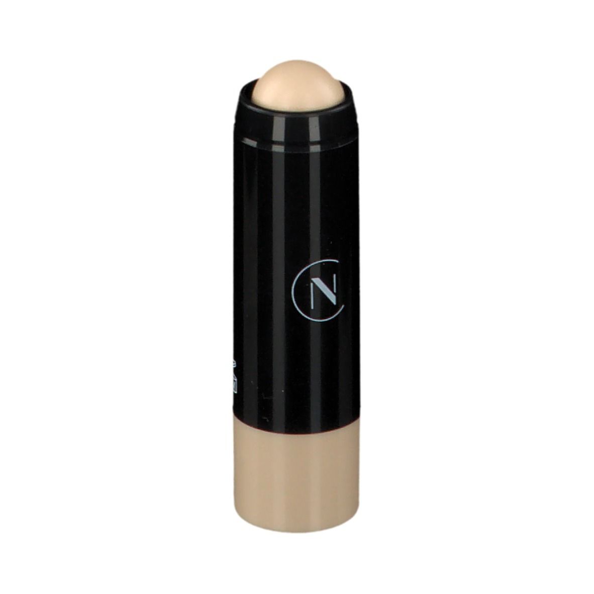Glow Stick. Zwarte stick met beige uiteinde en crèmekleurige kop. 'N' logo.