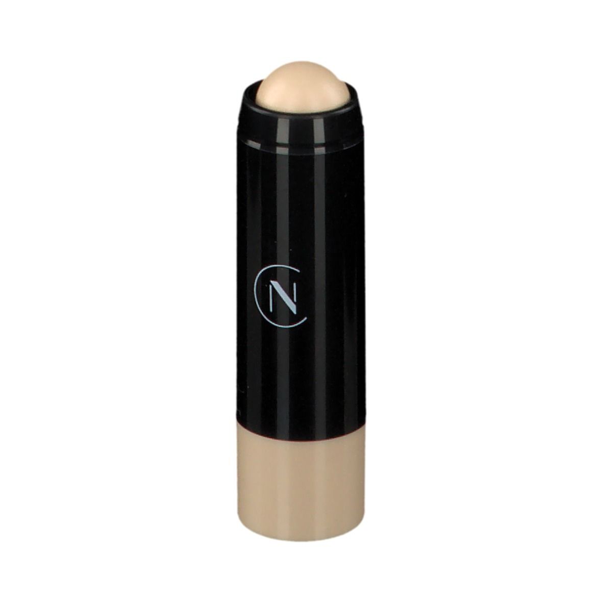 Glow Stick. Zwarte stick met beige uiteinde en crèmekleurige kop. 'N' logo.