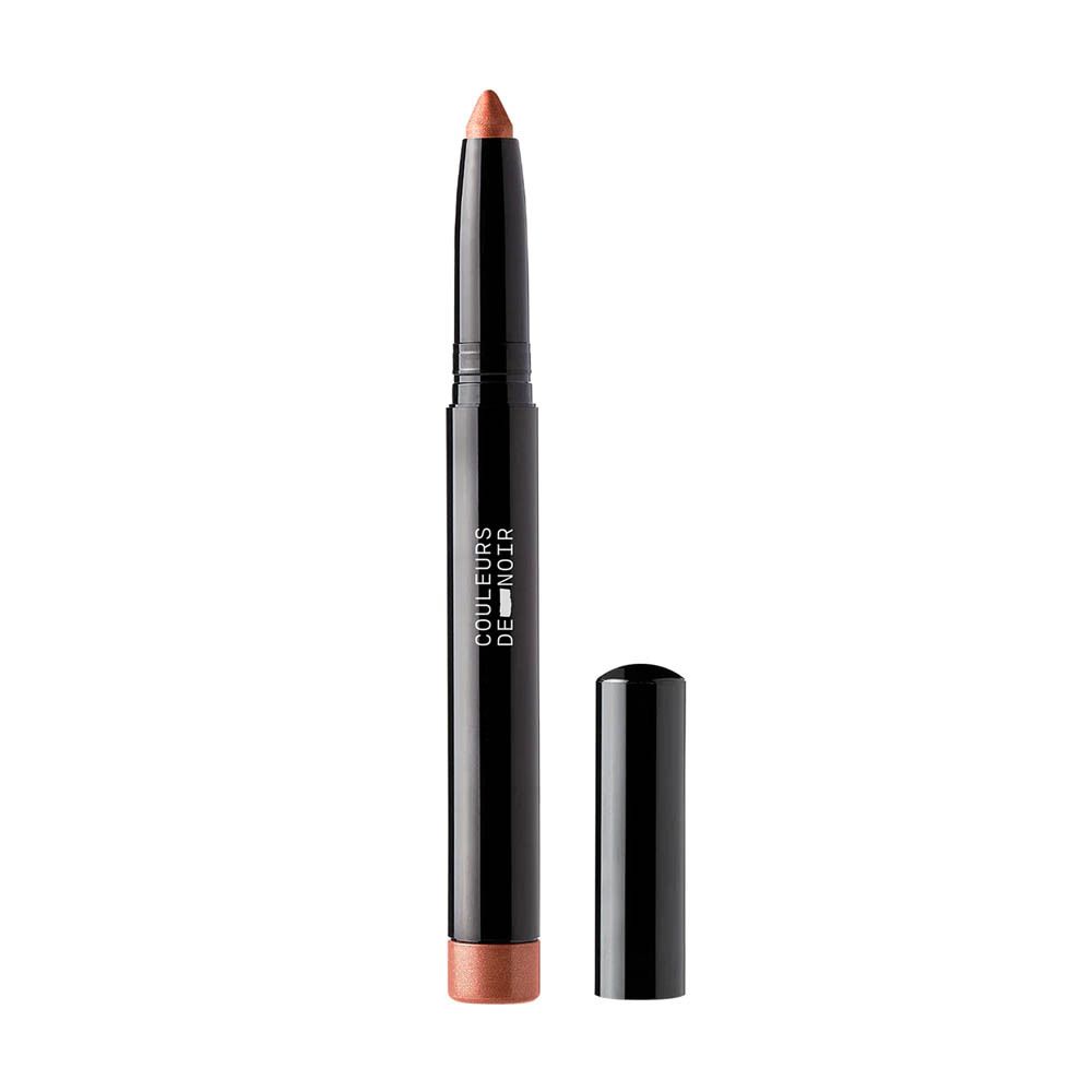 Rouge à lèvres et emballage. Emballage noir avec inscription LES COULEURS DE NOIR et 02 STYLO LIPSTICK VELOURS.