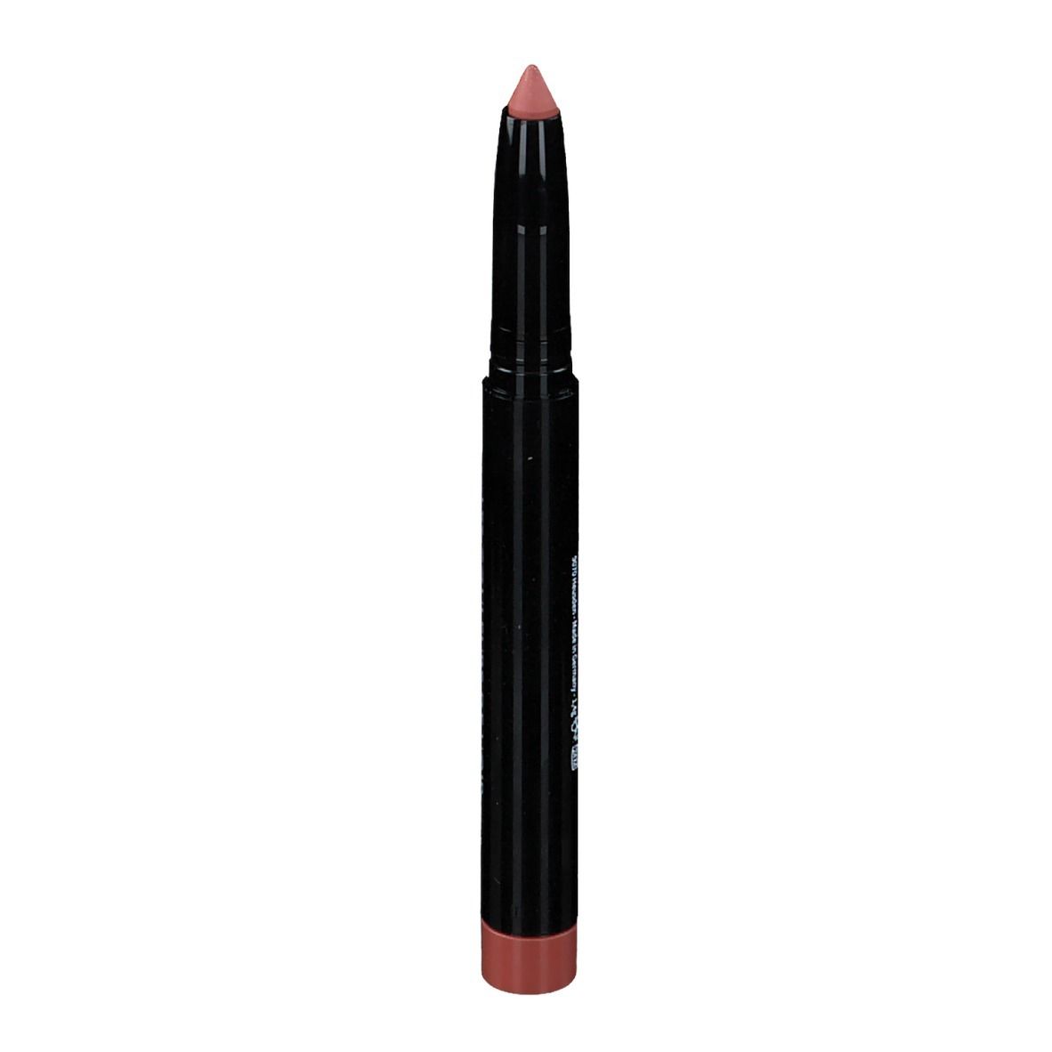 Lippenstift in Stiftform, Farbe: Rosa-Braun. Schwarzer Stift mit Aufschrift LES COULEURS DE NOIR.