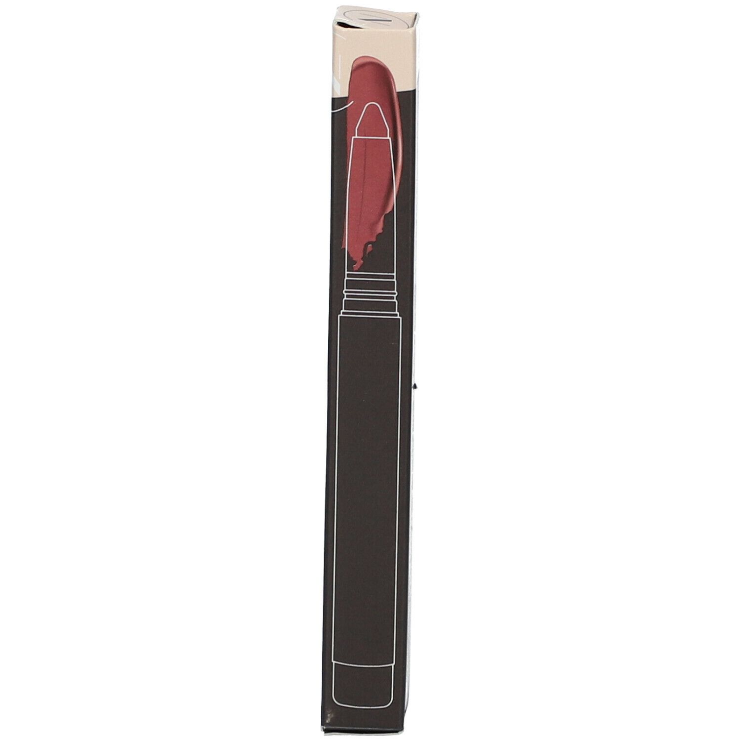 Emballage noir et beige. Inscription : 03 STYLO LIPSTICK VELOURS, LES COULEURS DE NOIR.