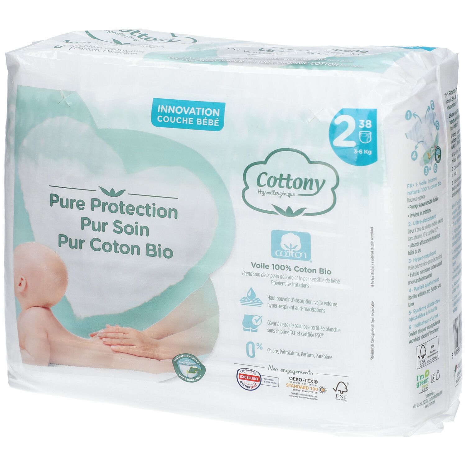 Cottony Couches en coton taille 2 3-6 kg